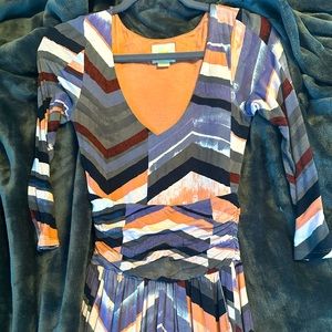 Maeve Anthropologie 3/4 sleeve Maxi Dress Small